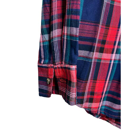 Maurice’s Plaid Long Sleeve Button Down soft cotton size Small - Picture 6 of 8